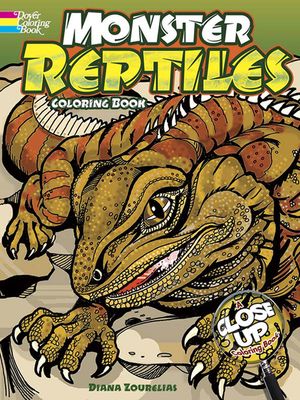 Monster Reptiles: A Close Up Coloring Book image number 0