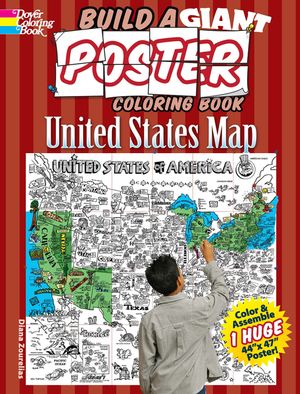 Build a Giant Poster Coloring Book -- United States Map image number 0