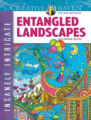 Creative Haven Insanely Intricate Entangled Landscapes Coloring Book image number 0