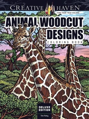 Creative Haven Deluxe Edition Animal Woodcut Designs Coloring Book image number 0