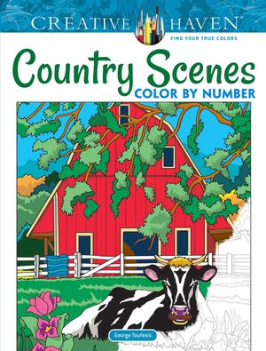 Creative Haven Country Scenes Color by Number Coloring Book image number 0