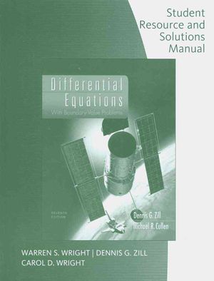 Student Solutions Manual for Zill/Cullen's Differential Equations with Boundary-Value Problems, 7th image number 0