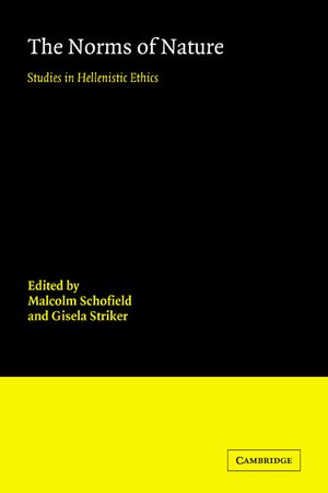The Norms of Nature: Studies in Hellenistic Ethics image number 0