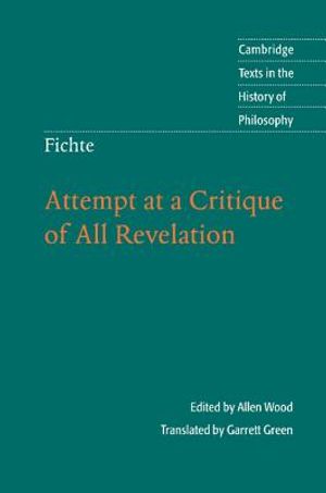 Fichte: Attempt at a Critique of All Revelation image number 0