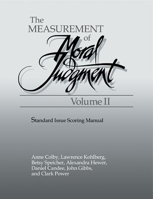 The Measurement of Moral Judgement: Volume 2, Standard Issue Scoring Manual image number 0