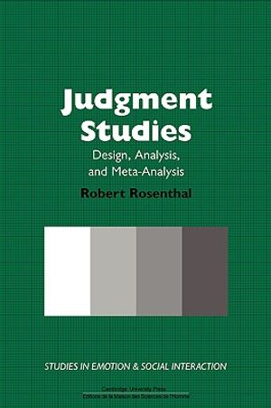 Judgment Studies: Design, Analysis, and Meta-Analysis image number 0