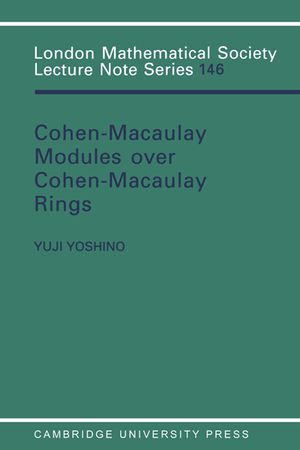 Maximal Cohen-Macaulay Modules Over Cohen-Macaulay Rings image number 0