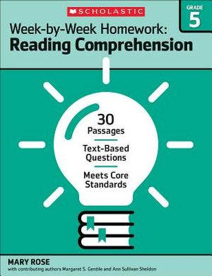 Week-By-Week Homework: Reading Comprehension Grade 5: 30 Passages - Text-Based Questions - Meets Core Standards image number 0