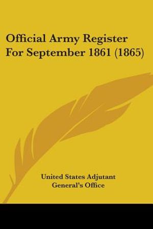 Official Army Register For September 1861 (1865) image number 0