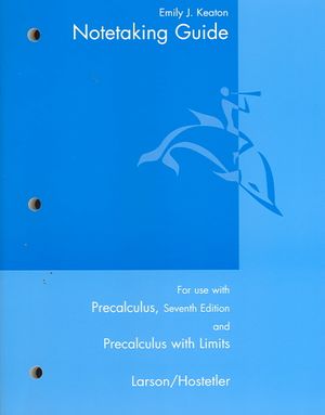 Notetake Print for Larson/Hostetler's Precalculus with Limits image number 0