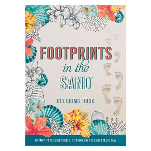 Christian Art Gifts Coloring Book, Footprints in the Sand Coloring Book image number 0