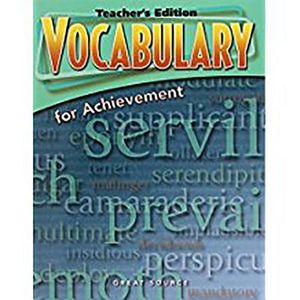Great Source Vocabulary for Achievement: Teacher Edition Grade 11 Fifth Course 2006 image number 0