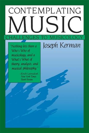Contemplating Music: Challenges to Musicology image number 0