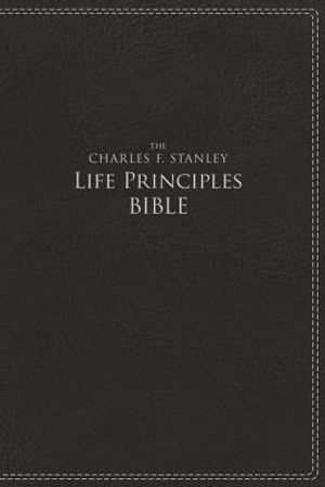 NIV, the Charles F. Stanley Life Principles Bible, Imitation Leather, Black, Indexed, Red Letter Edition image number 0