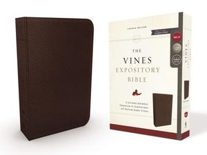 NKJV, the Vines Expository Bible, Imitation Leather, Brown, Red Letter Edition: A Guided Journey Through the Scriptures with Pastor Jerry Vines image number 0