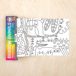Rainbow Animals Mini Coloring Roll image number 0