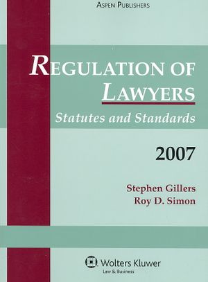 Regulation of Lawyers, 2007 Statutory Supplement image number 0