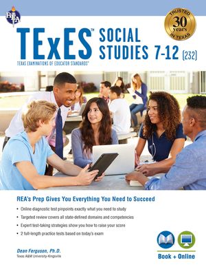 TExES Social Studies 7-12 (232) Book + Online image number 0