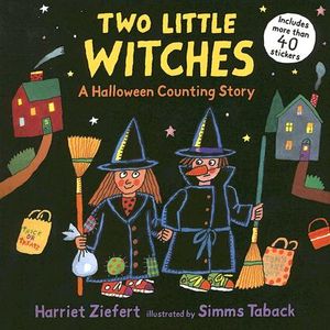 Two Little Witches: A Halloween Counting Story Sticker Book [With 40 Stickers] image number 0