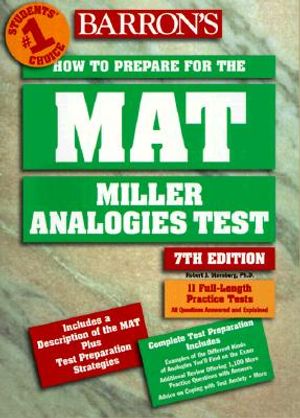 Barron's How to Prepare for the MAT: Miller Analogies Test image number 0