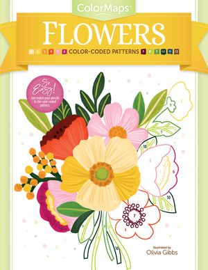 Colormaps Flowers: Color-Coded Patterns Adult Coloring Book image number 0