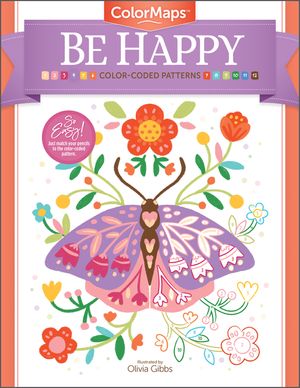 Colormaps: Be Happy: Color-Coded Patterns Adult Coloring Book image number 0