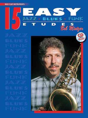 15 Easy Jazz, Blues & Funk Etudes; Bass Clef Instrument, Book & Online Audio image number 0