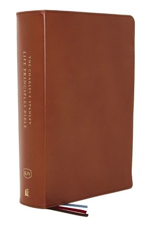 Kjv, Charles F. Stanley Life Principles Bible, 2nd Edition, Genuine Leather, Brown, Comfort Print: Growing in Knowledge and Understanding of God Throu image number 0