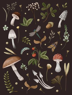 Mushroom Lined Journal image number 0