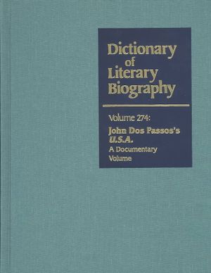Dlb 274: John DOS Passos' U.S.A.: A Documentary Volume image number 0