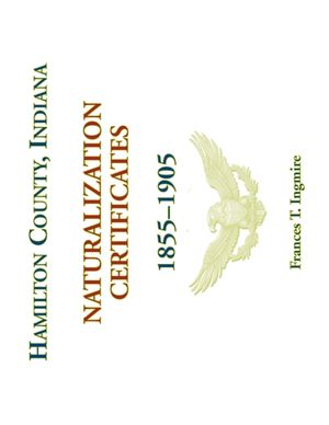 Hamilton County, Indiana Naturalization Certificates, 1855-1905 image number 0