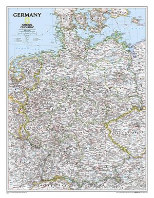 National Geographic: Germany Classic Wall Map - Laminated (23.5 X 30.25 Inches) image number 0