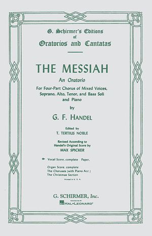 The Messiah: An Oratorio Complete Vocal Score image number 0