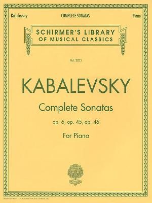 Dmitri Kabalevsky - Complete Sonatas for Piano; Schirmer Library of Classics Volume 2033 image number 0