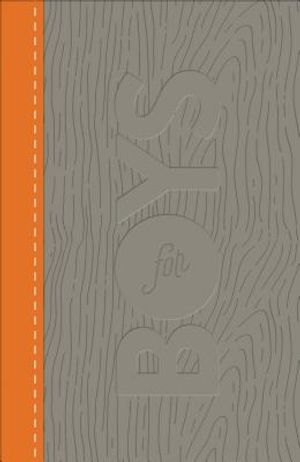 CSB Study Bible for Boys Charcoal/Orange, Wood Design Leathertouch image number 0
