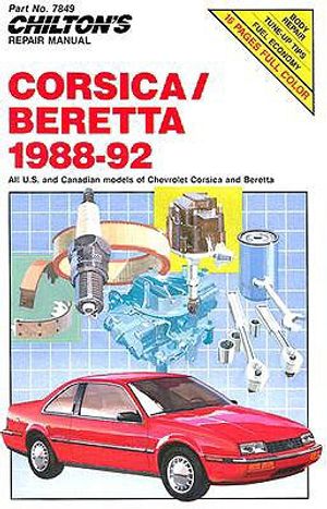 Chilton's Repair Manual: Chevrolet Corsica Beretta 1988-92 image number 0