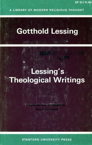 Lessing's Theological Writings: Selections in Translation image number 0
