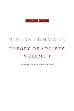 Theory of Society, Volume 1 image number 0