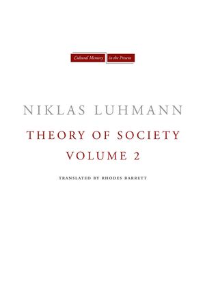 Theory of Society, Volume 2 image number 0
