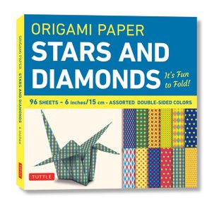 Origami Paper 96 Sheets - Stars and Diamonds 6 Inch (15 CM): Tuttle Origami Paper: High-Quality Origami Sheets Printed with 12 Different Patterns: Ins image number 0