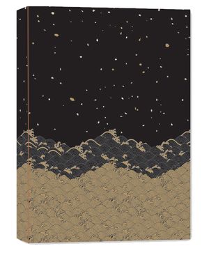 Golden Waves Hardcover Journal: Dotted Notebook: With Ribbon Bookmark image number 0