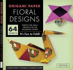 Origami Paper - Floral Designs - 6 - 60 Sheets: Tuttle Origami Paper: Origami Sheets Printed with 9 Different Patterns: Instructions for 6 Projects In image number 0