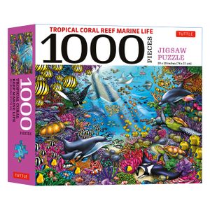 Tropical Coral Reef Marine Life - 1000 Piece Jigsaw Puzzle: Finished Size 29 in X 20 Inch (74 X 51 CM) image number 0