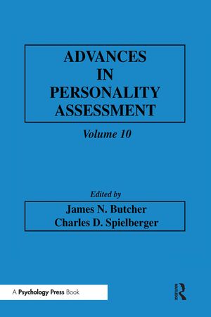 Advances in Personality Assessment: Volume 10 image number 0