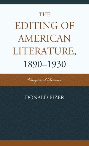 Editing of American Literaturecb: Essays and Reviews image number 0