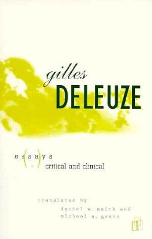 Gilles Deleuze: Essays Critical and Clinical image number 0