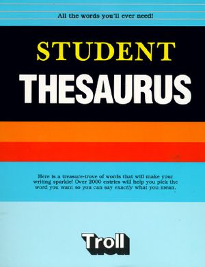Troll Student Thesaurus - Pbk image number 0