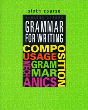 Grammar for Writing, Sixth Course image number 0