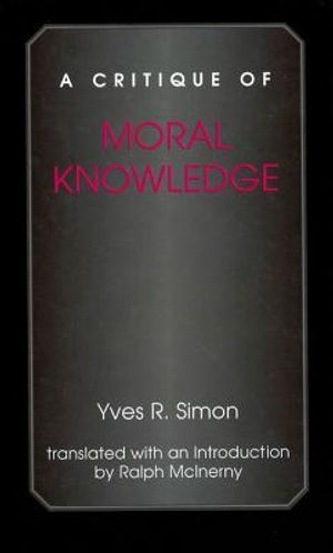 A Critique of Moral Knowledge image number 0