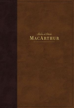 Nbla Biblia de Estudio Macarthur, Leathersoft, Caf&eacute;, Interior a DOS Colores, Con &Iacute;ndice image number 0